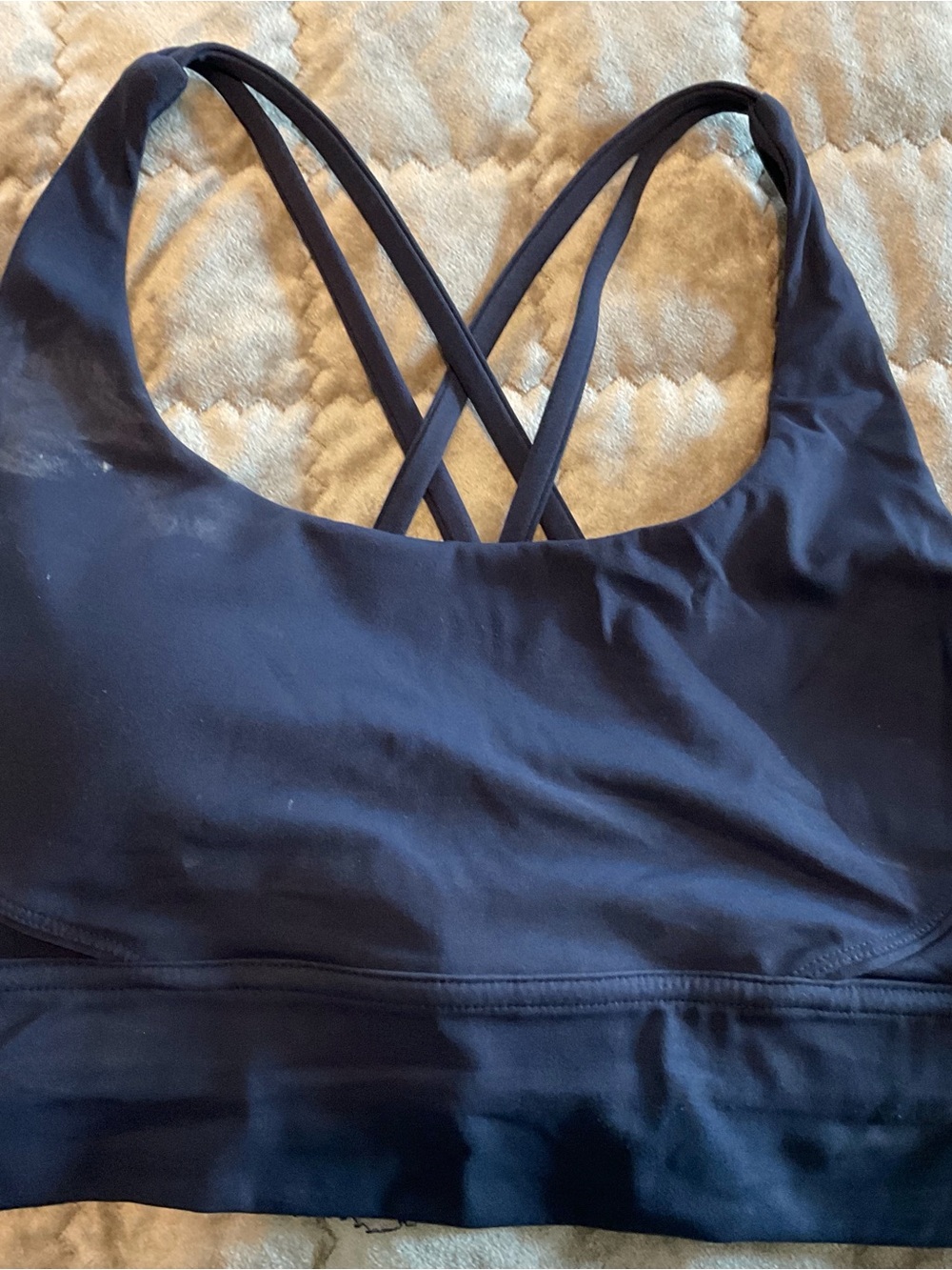 lululemon athletica Black Strappy Crisscross Sports Bra